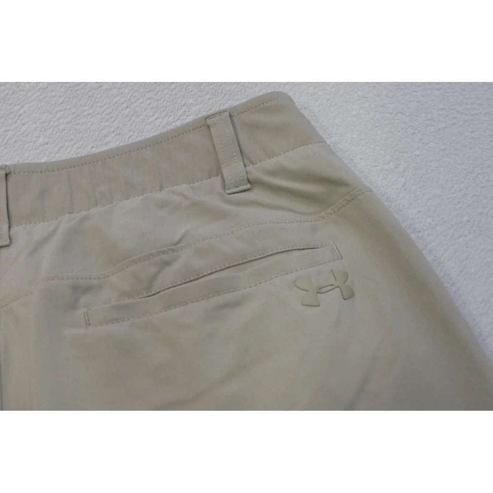 Under Armour Showdown Golf Pants Men 34x34 Beige Tapered Leg Stretch